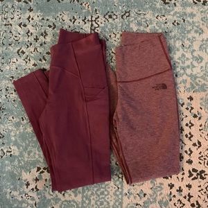 Women’s The North Face Mauve/ Purpleish Full Length Leggings Bundle